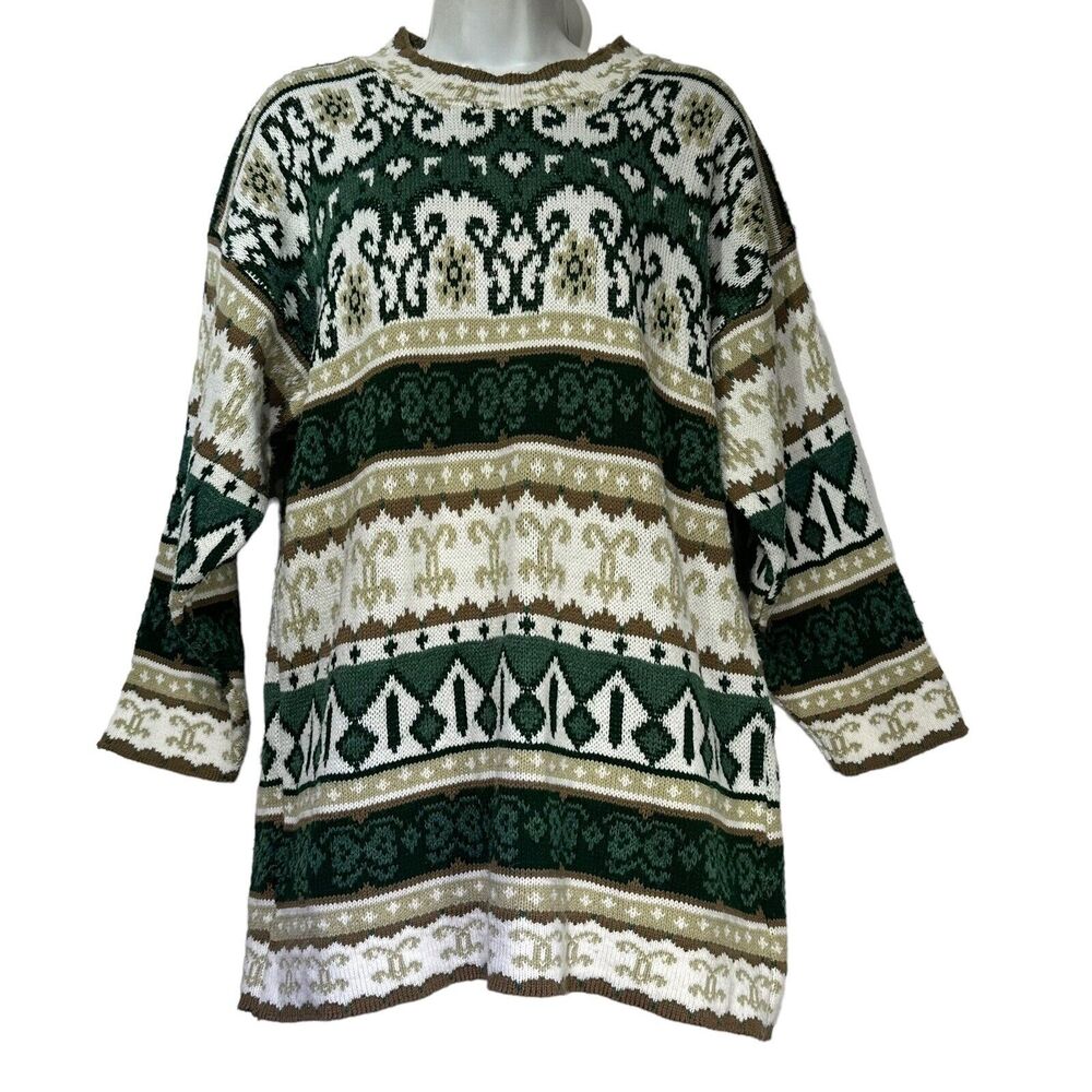 Vintage Arielle USA Geometric Ski Lodge Pullover Sweater